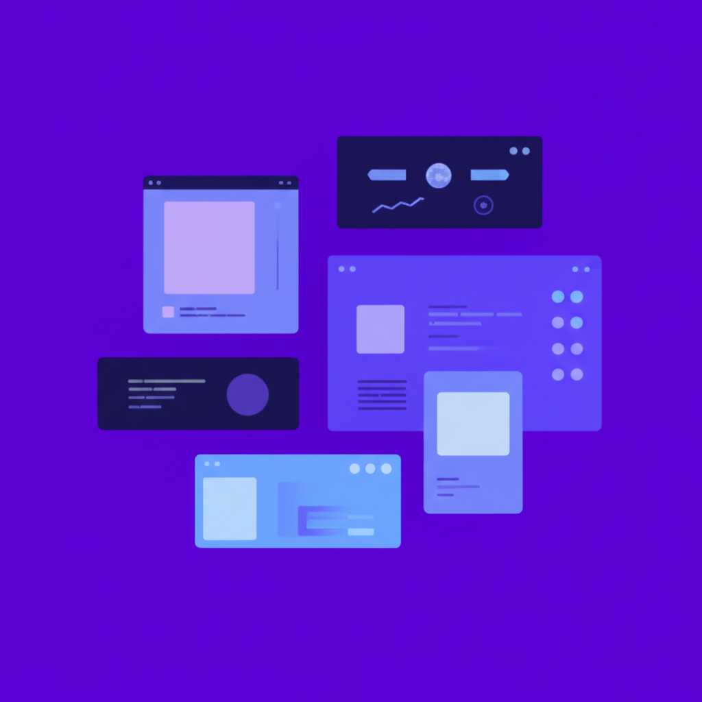 Modern Windows Desktop Software Illustration