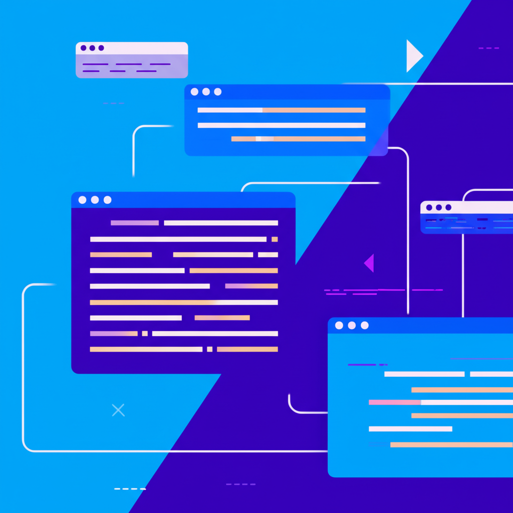 Modern Web Application Development Illustration
